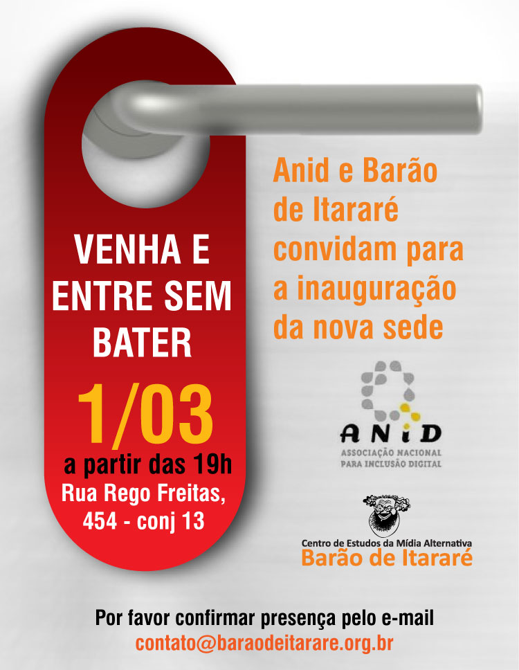 Foto: Centro de Estudos Barão de Itararé inaugura sede no dia 1° de março