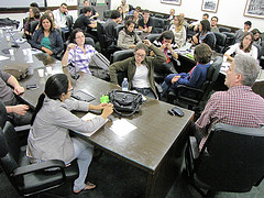 Foto: Repórteres do Futuro realizam coletiva sobre violência e segurança pública na cidade de São Paulo