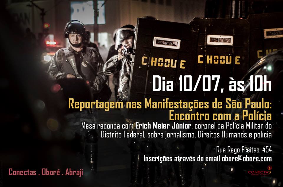 Foto: Ação da polícia nas manifestações é tema de Roda de Conversa na OBORÉ